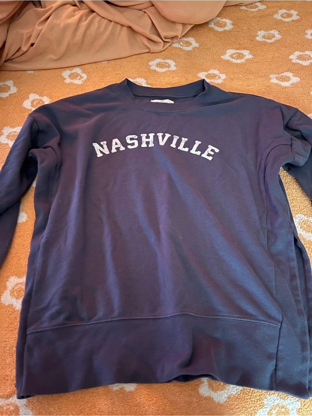 Kids Navy 'Nashville' Graphic Crew Sweatshirt